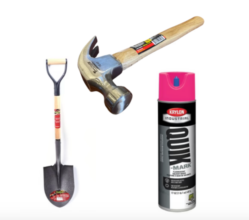 Shovels, rakes, hammers, ect Frank Dupuis Landscaping & Trucking