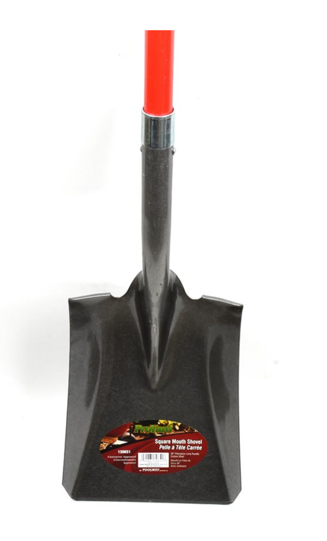 58" FIBER GLASS SQUARE MOUTH SHOVEL