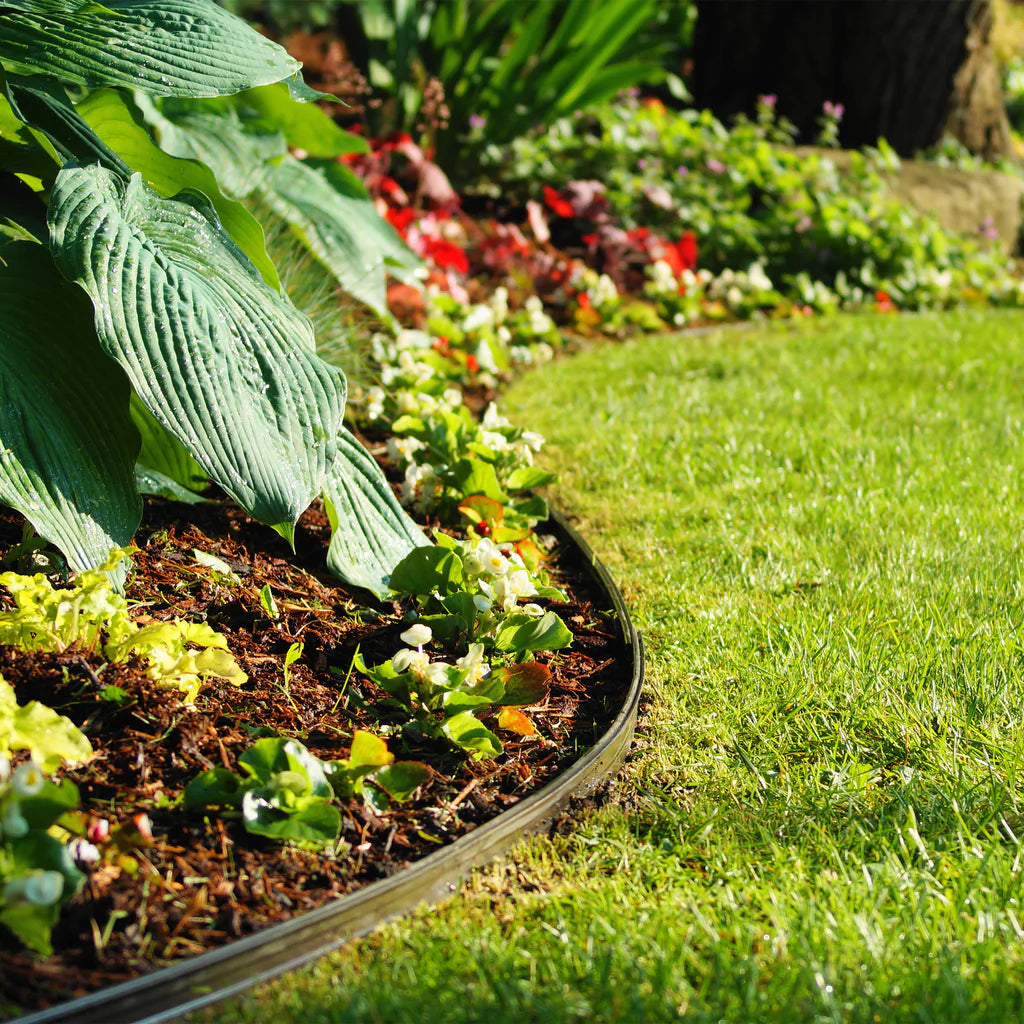 8FT BLACK ALUMINUM EDGING WITH STAKES